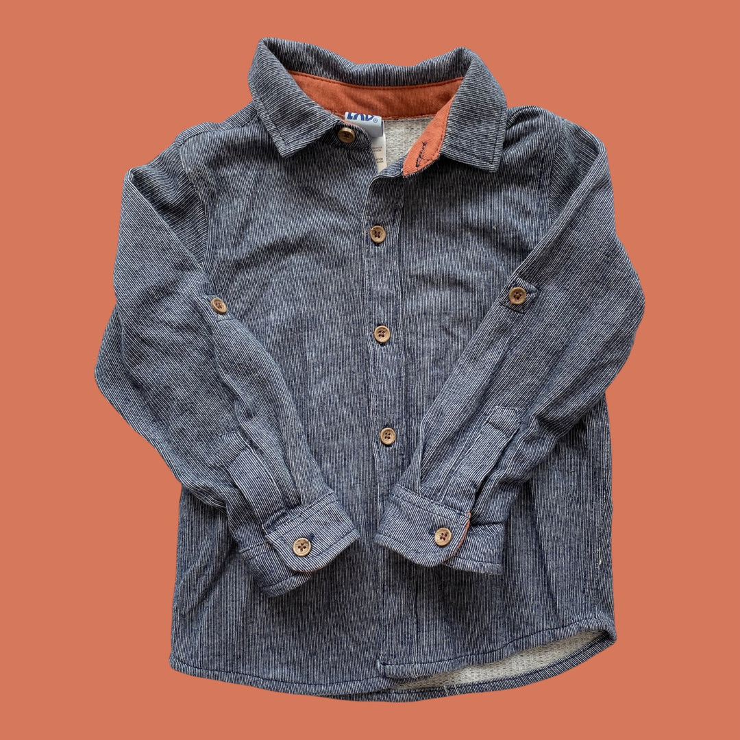 blue Little Lad button top, 3y