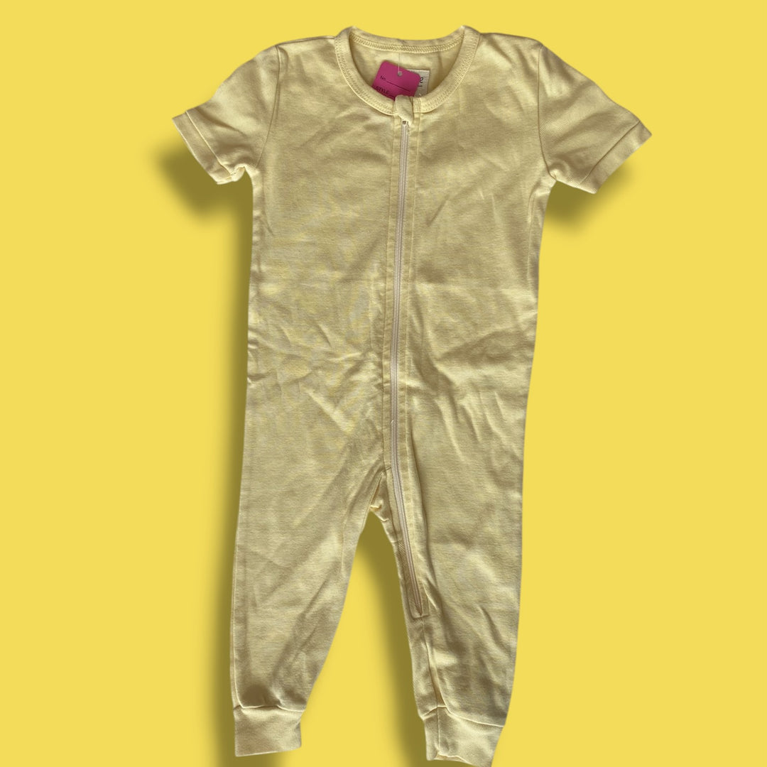 yellow mioche romper, 6-12m