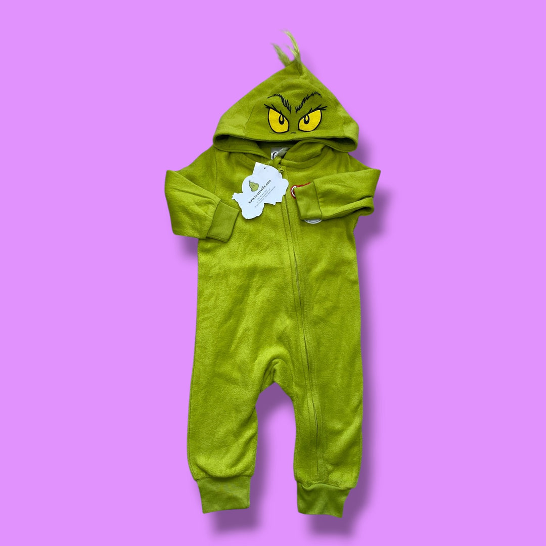 Green Toys R Us NWT grinch romper, 6-12m