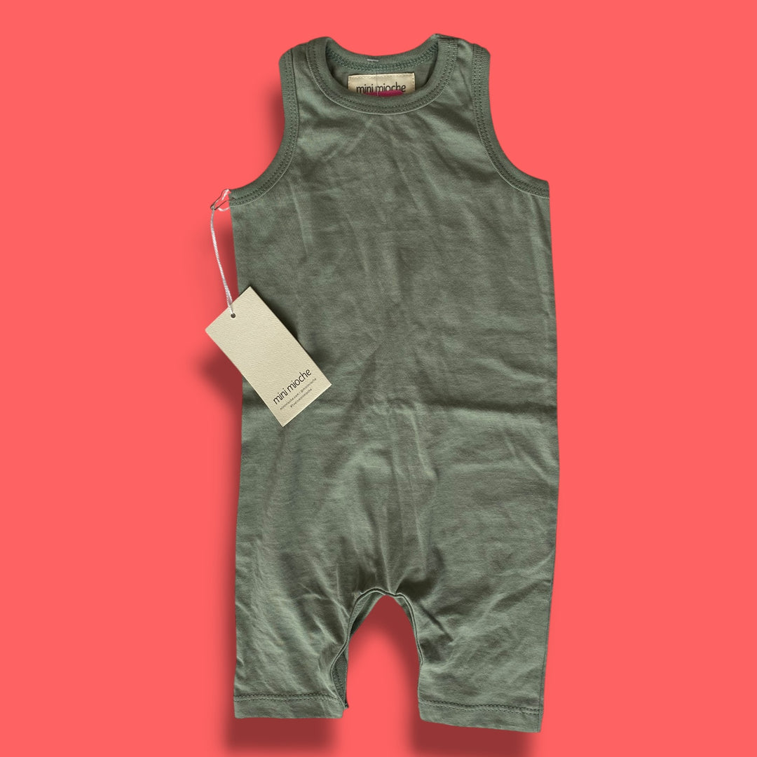 green mioche nwt shortie romper, 3-6m