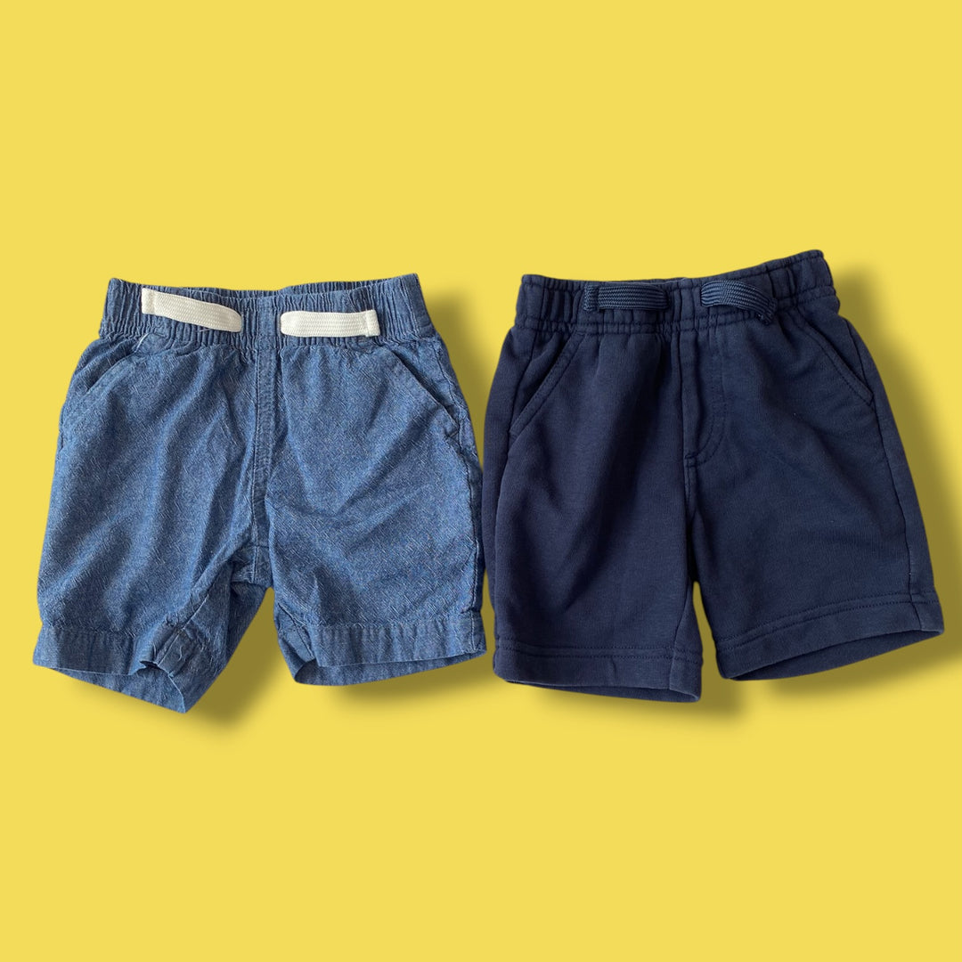 blue pekkle set of 2 shorts, 2y