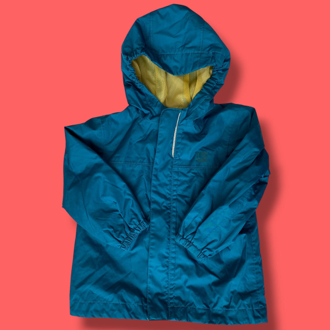 blue MEC raincoat, 18m