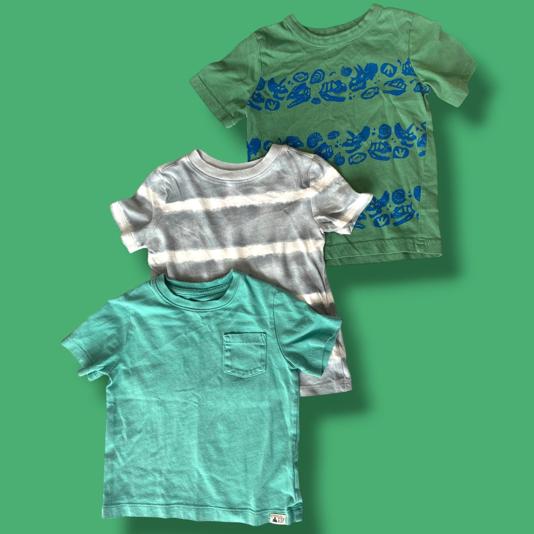 mixed brands set of 3 tees, 3y
