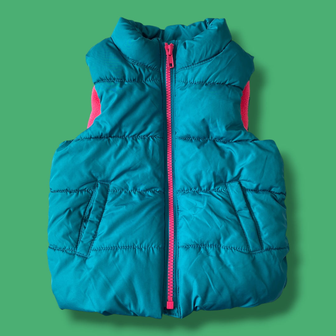 blue Old Navy puffer vest, 2y