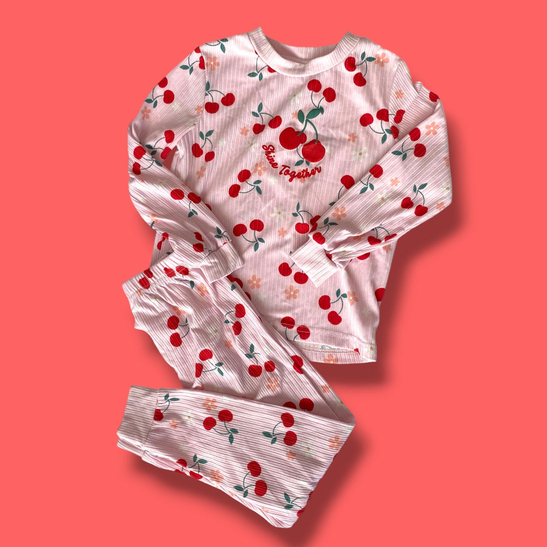 pink george cherry pjs, 4y