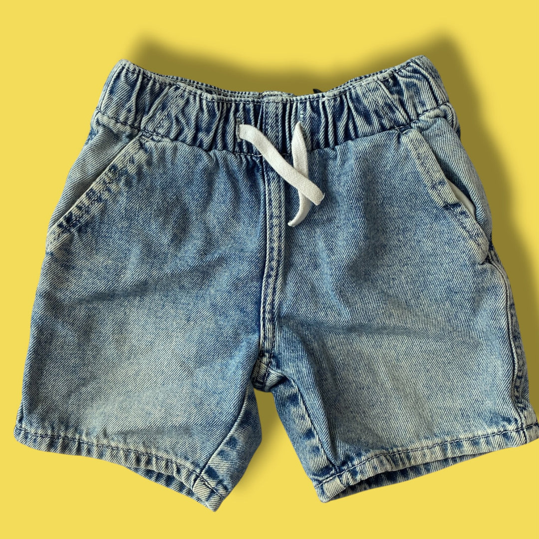 blue h&amp;m denim shorts, 2y