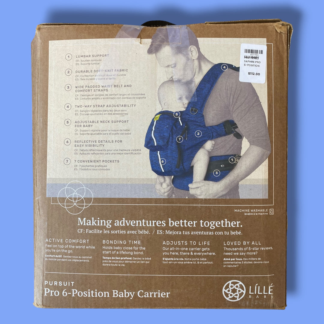 heathered saphire Lille Baby Pro 6-position carrier