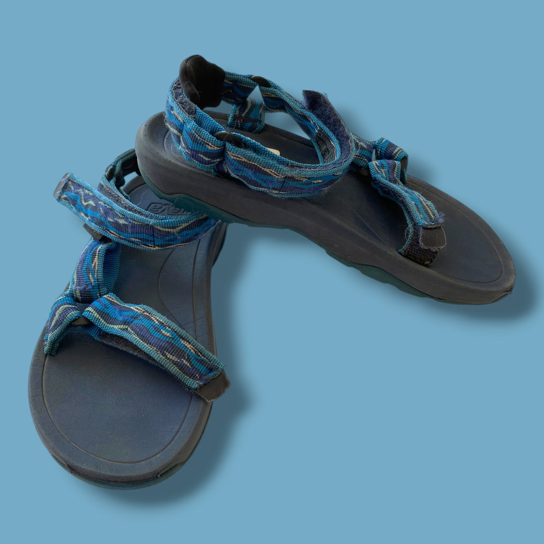 Blue Teva sandals, 13.0