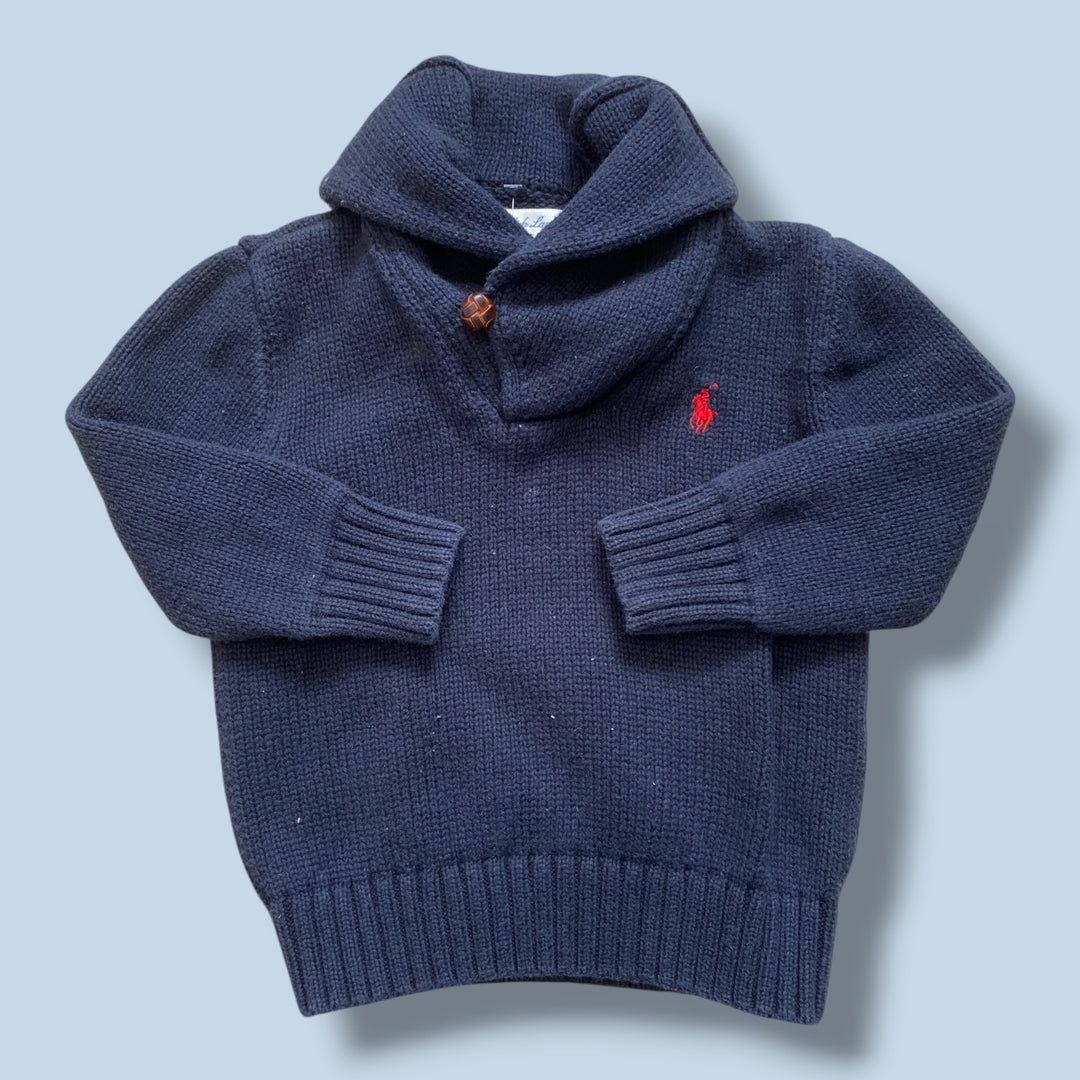 Blue Ralph Lauren cowl neck sweater, 24m