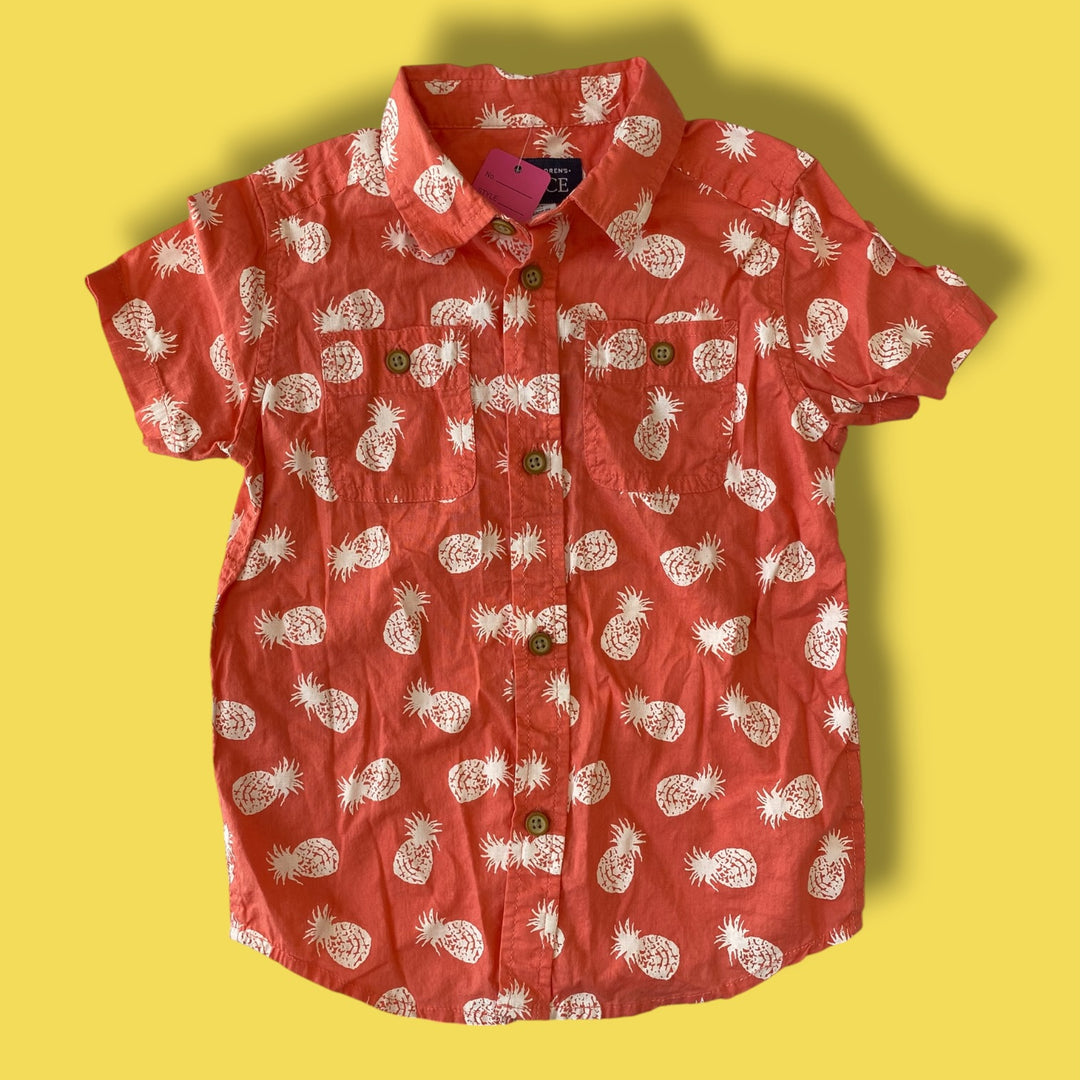 orange childrens place button down, 4y