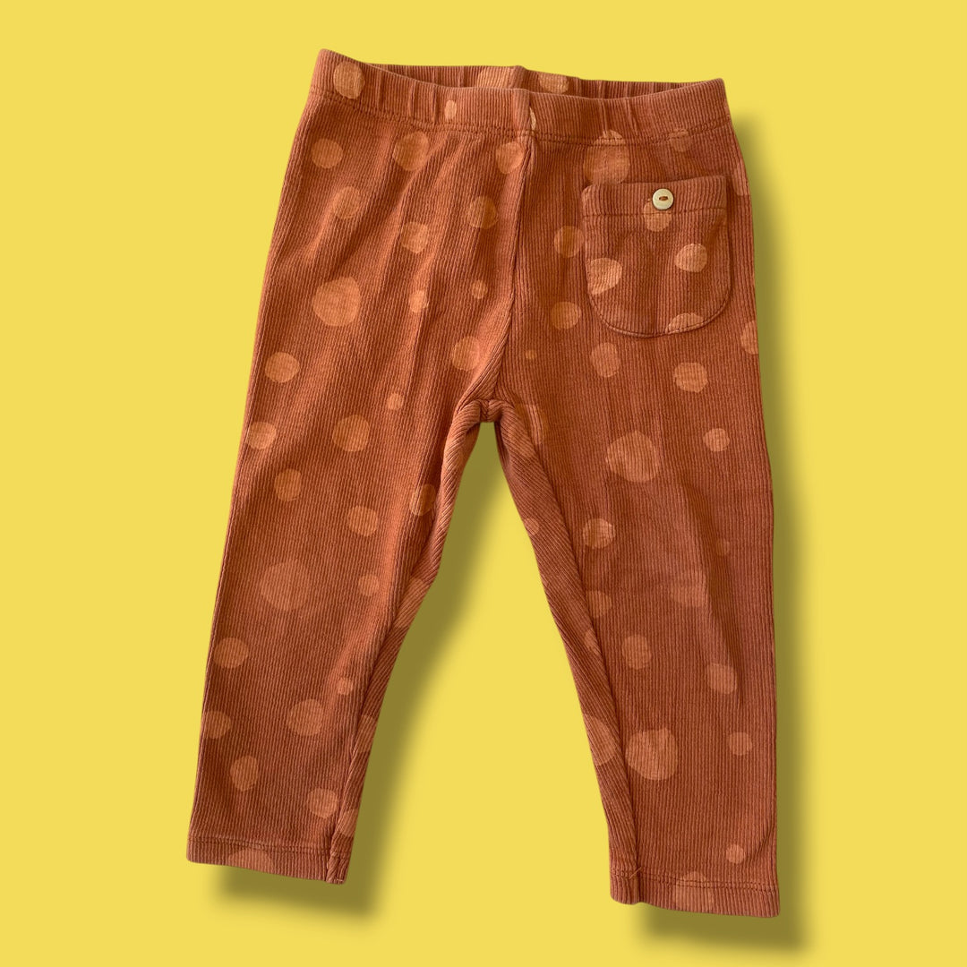 orange zara polkadot legging, 12-18m