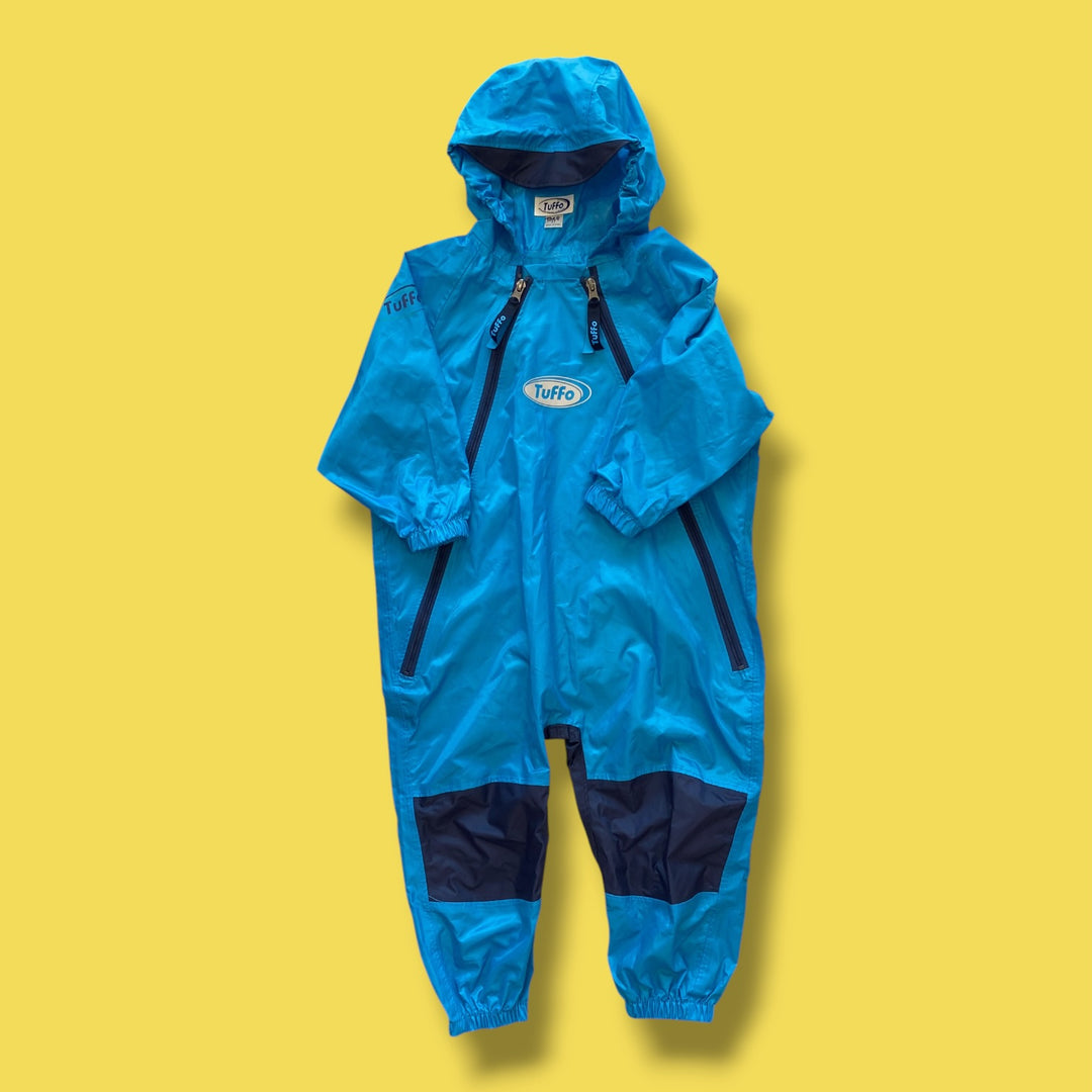 blue tuffo rainsuit, 3t