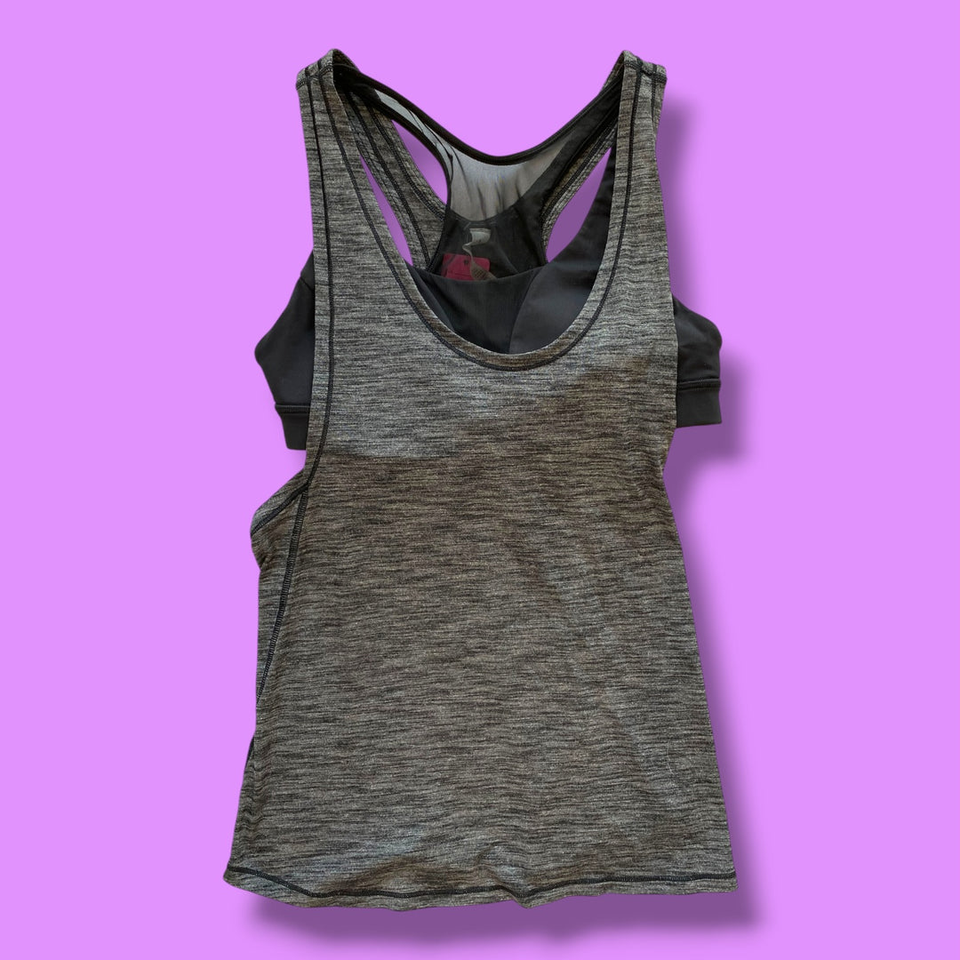 grey lululemon tank top, adult size 8