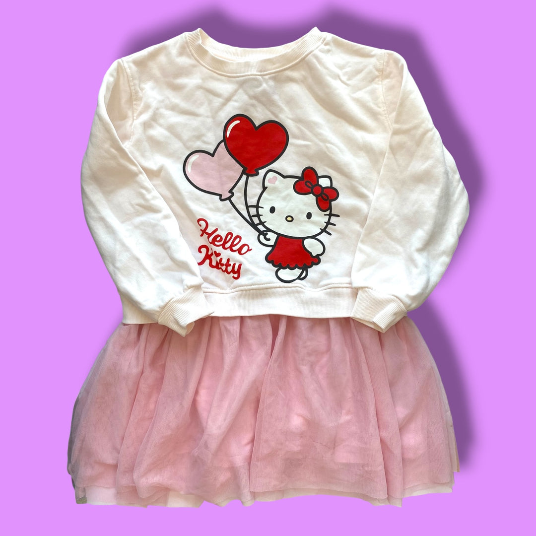 pink h&amp;m hello kitty dress, 6/7y