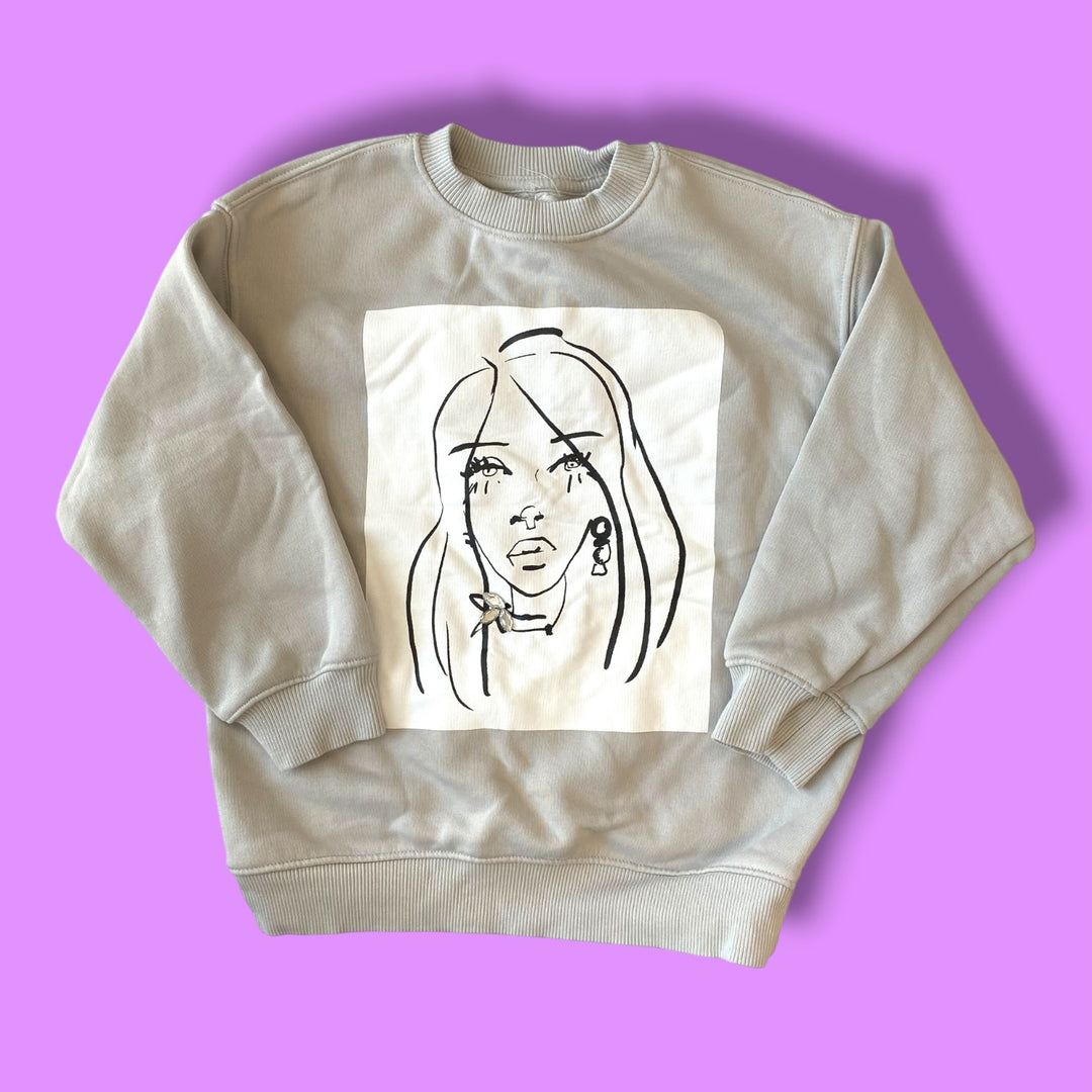 grey zara sweatshirt, 6/7y
