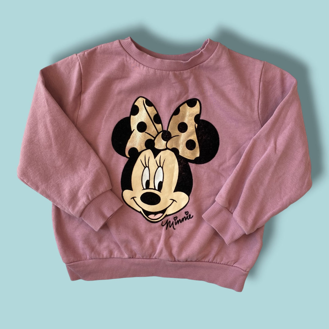 pink H&amp;M minnie sweatshirt, 5/6y