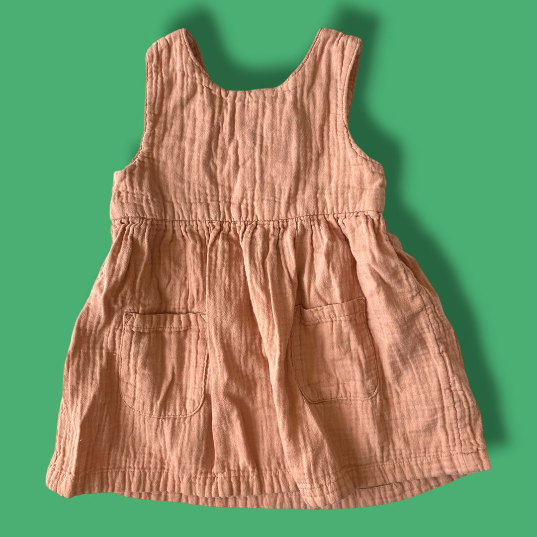 dusty rose Little planet as is-pulls  dress, 24m