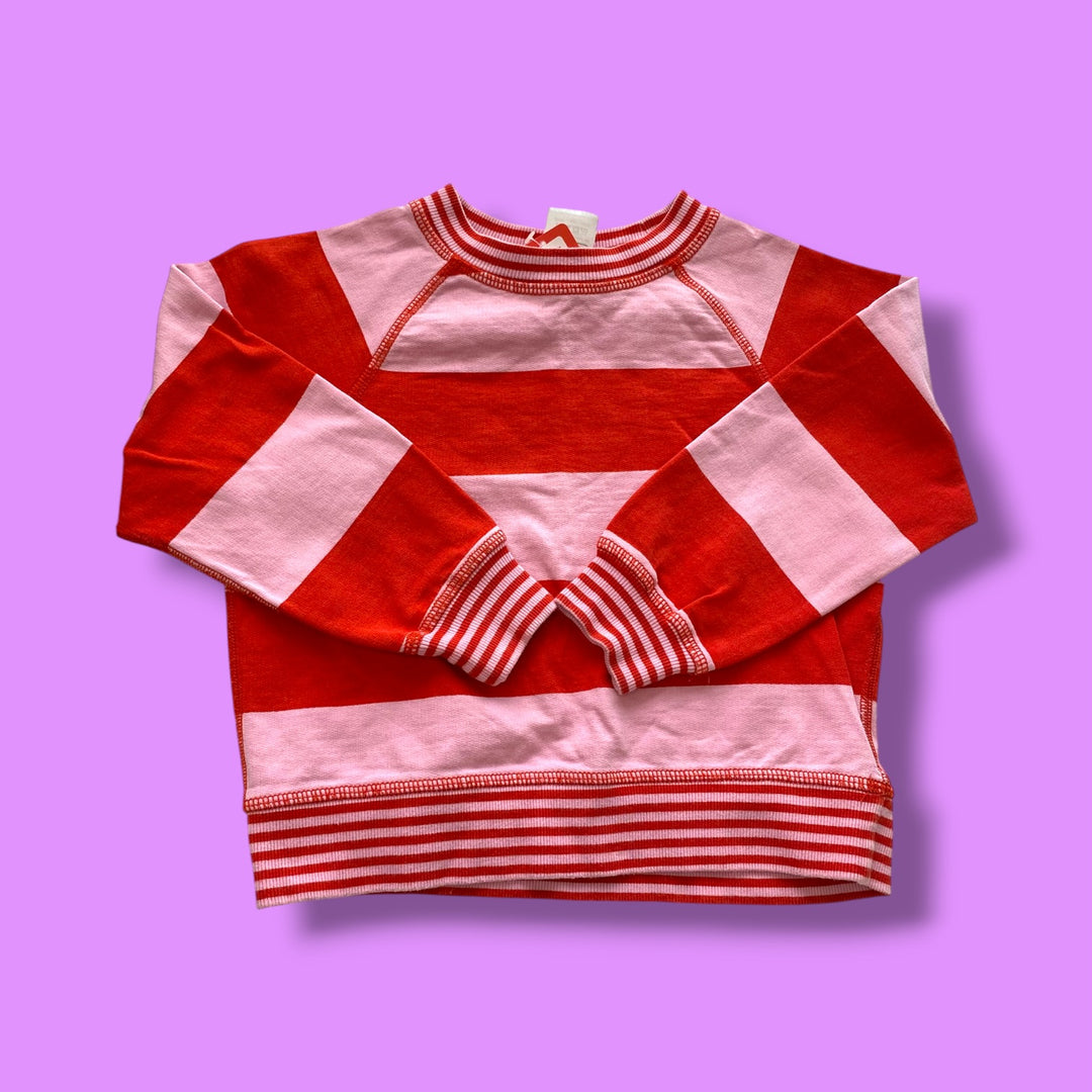 red/pink Hanna Anderson Sweater, 4Y
