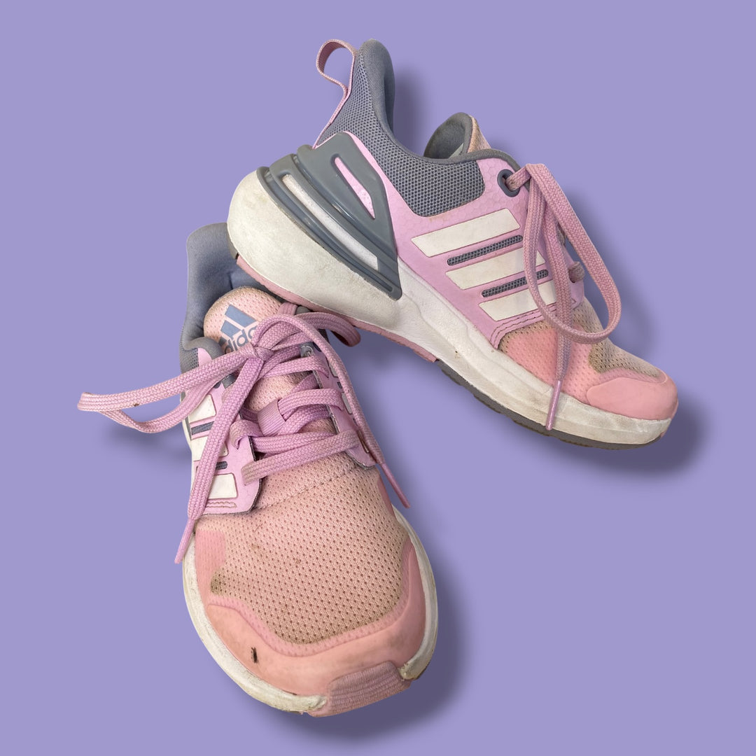 pink Adidas sneaker, 11.5