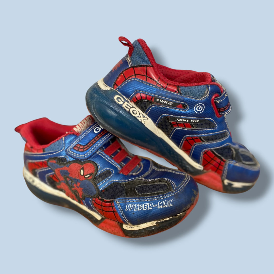 blue geox spiderman shoe, 11.5