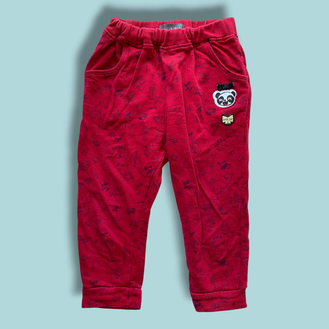 Red Souris Mini Joggers, 2-3Y