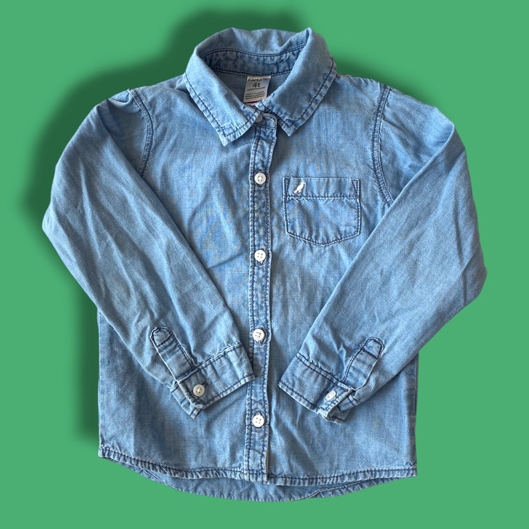 Blue Carters Buttons Up, 4Y