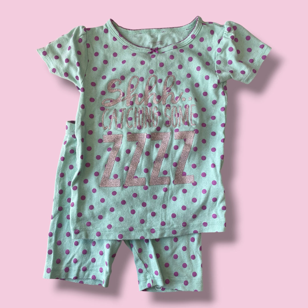 Green Simple Joys 2 piece PJS, 2Y