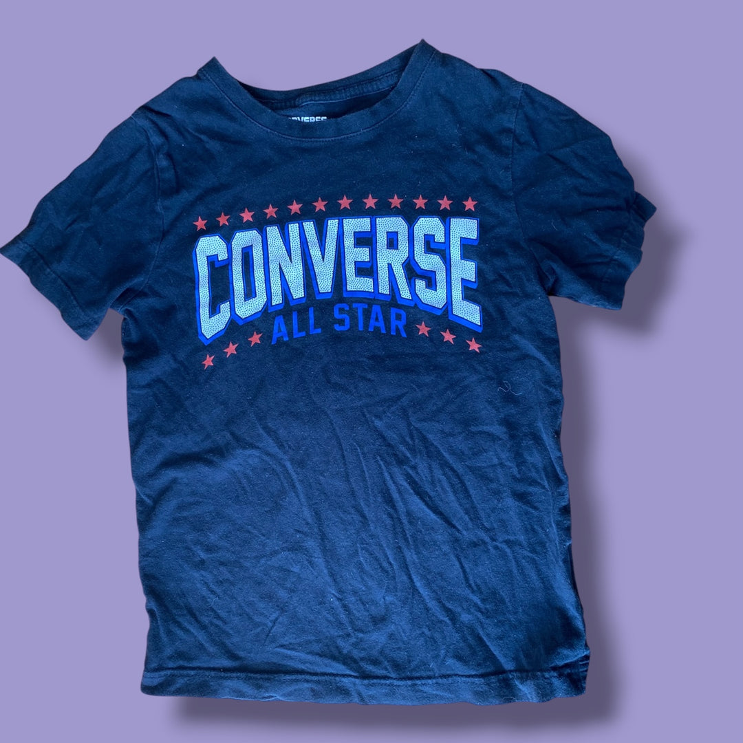 Black Converse Tshirt, 8-10Y