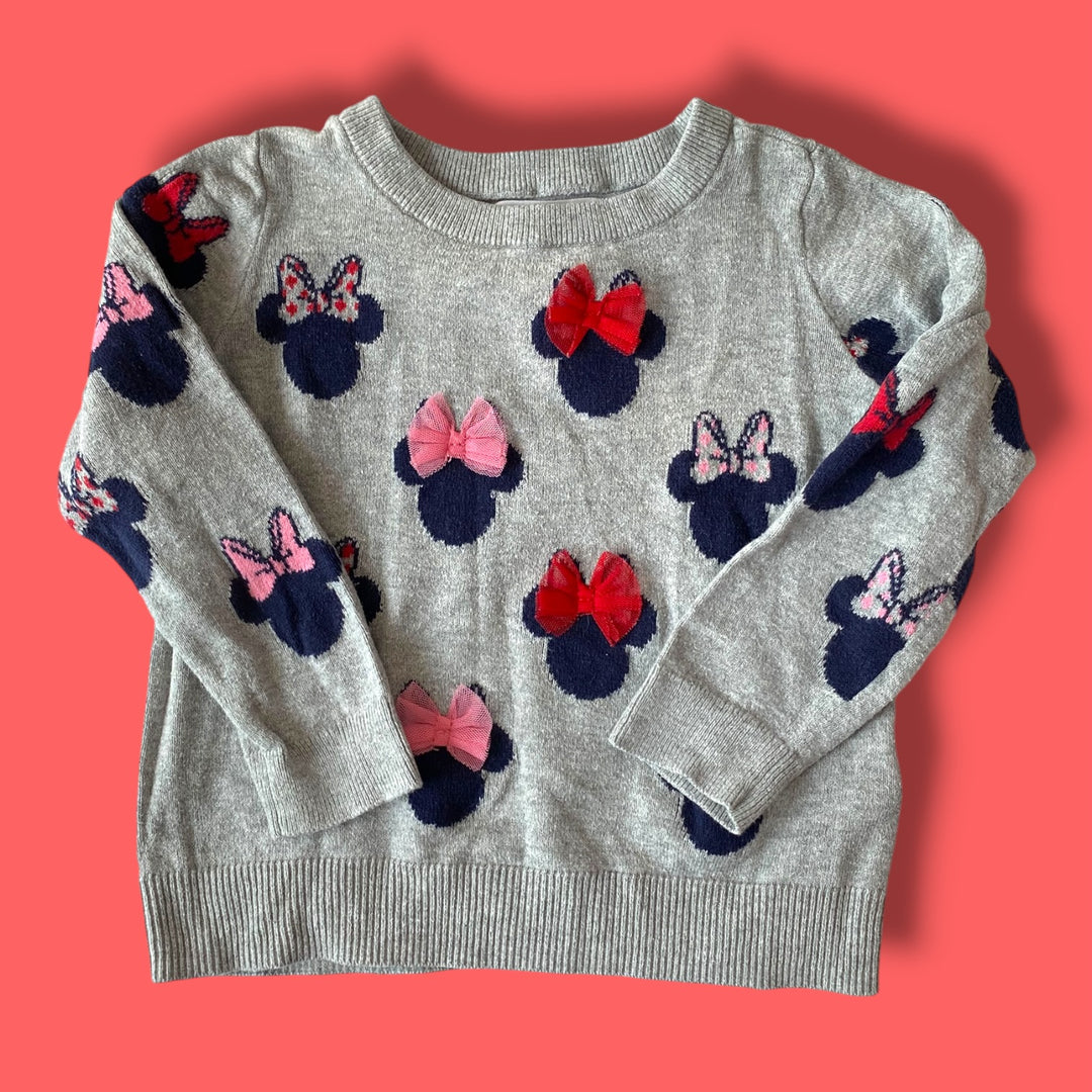 Grey Gap Knit Sweater, 3Y