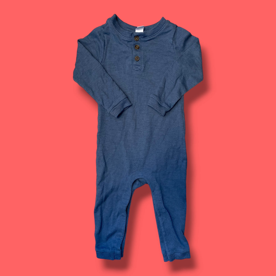 blue old navy romper, 18-24m