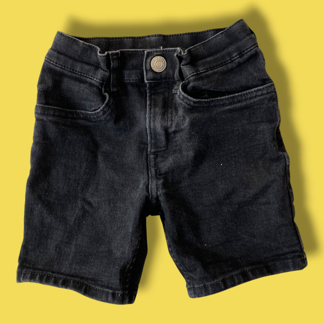 Black Denin &amp; Denim Denim Shorts, 2-3Y