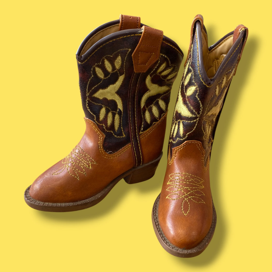 Brown Unknown Cowboy Boots, 5.0