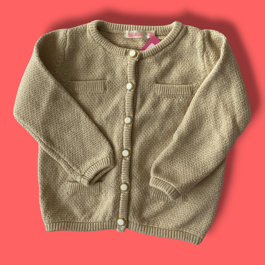 Tan Billieblush Knit Sweater, 18m