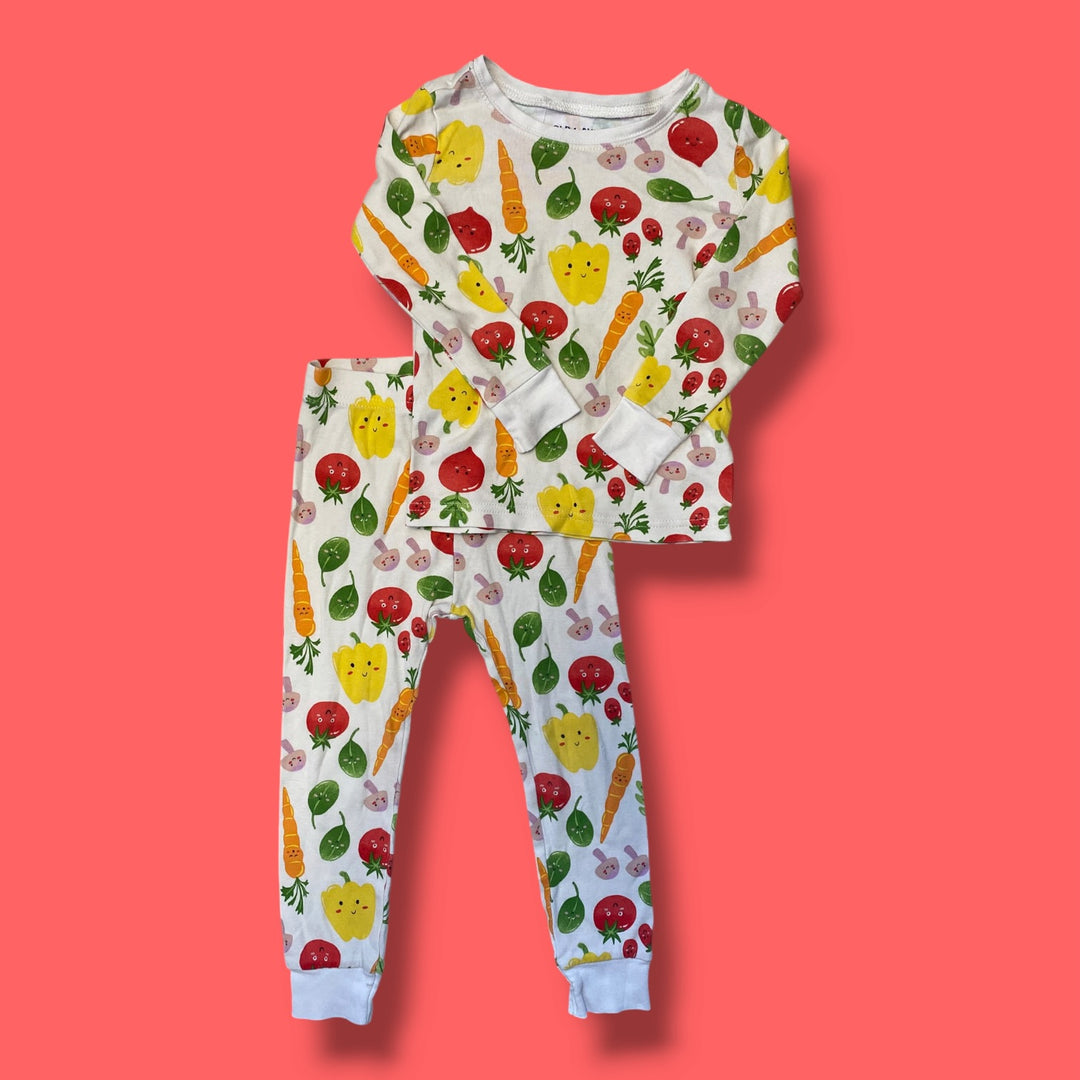 white joe fresh 2 piece pjs, 3y