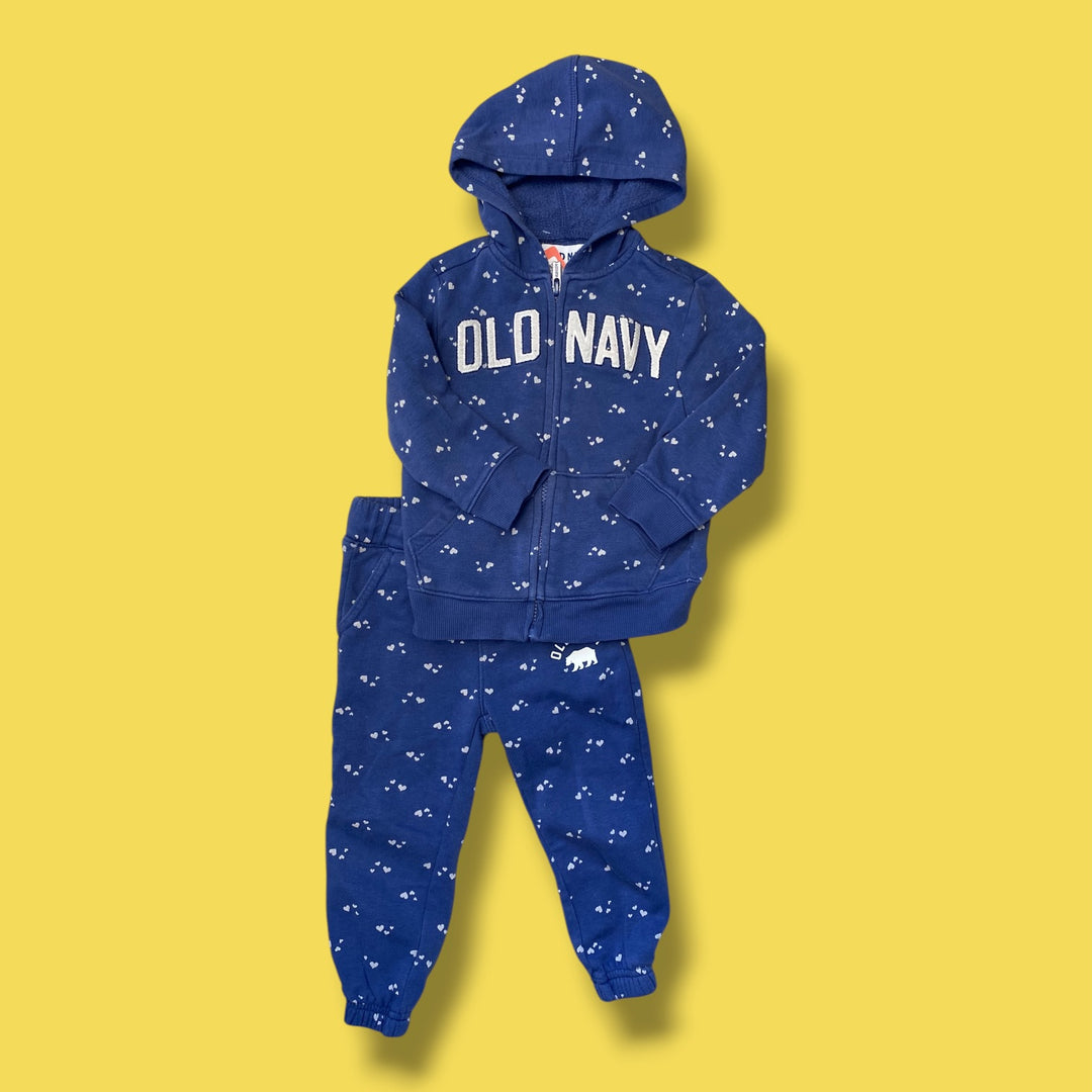 blue old navy sweatsuit, 2y