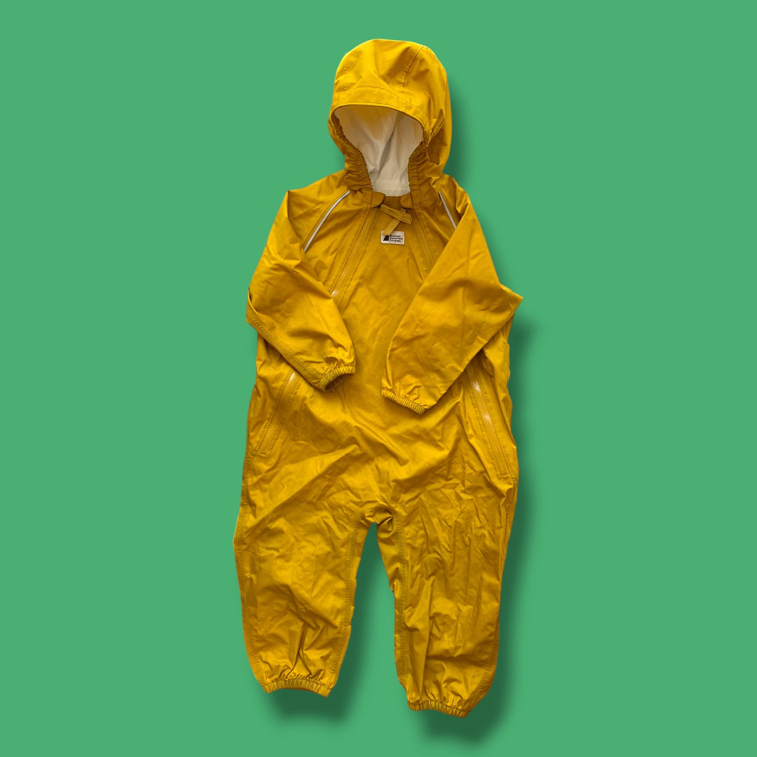 yellow mec newt suit, as-is for marks, 24m