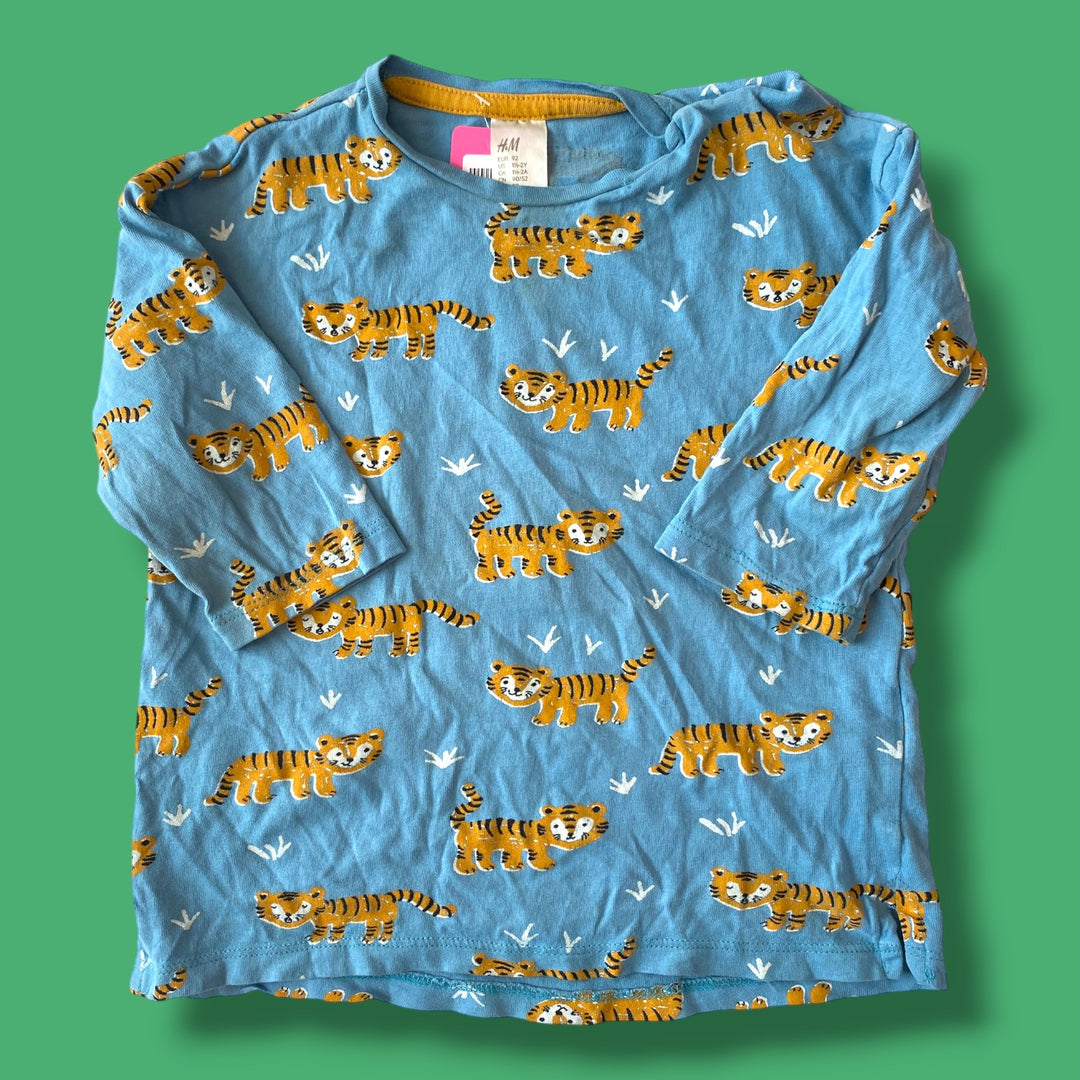 blue h&amp;m long sleeve, 12-18m