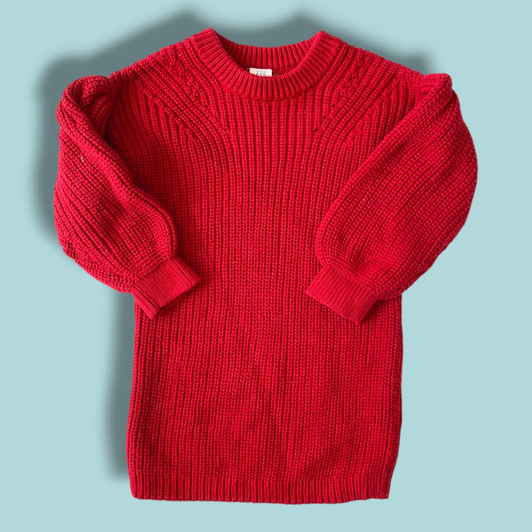 red Gap sweater dress, 2y