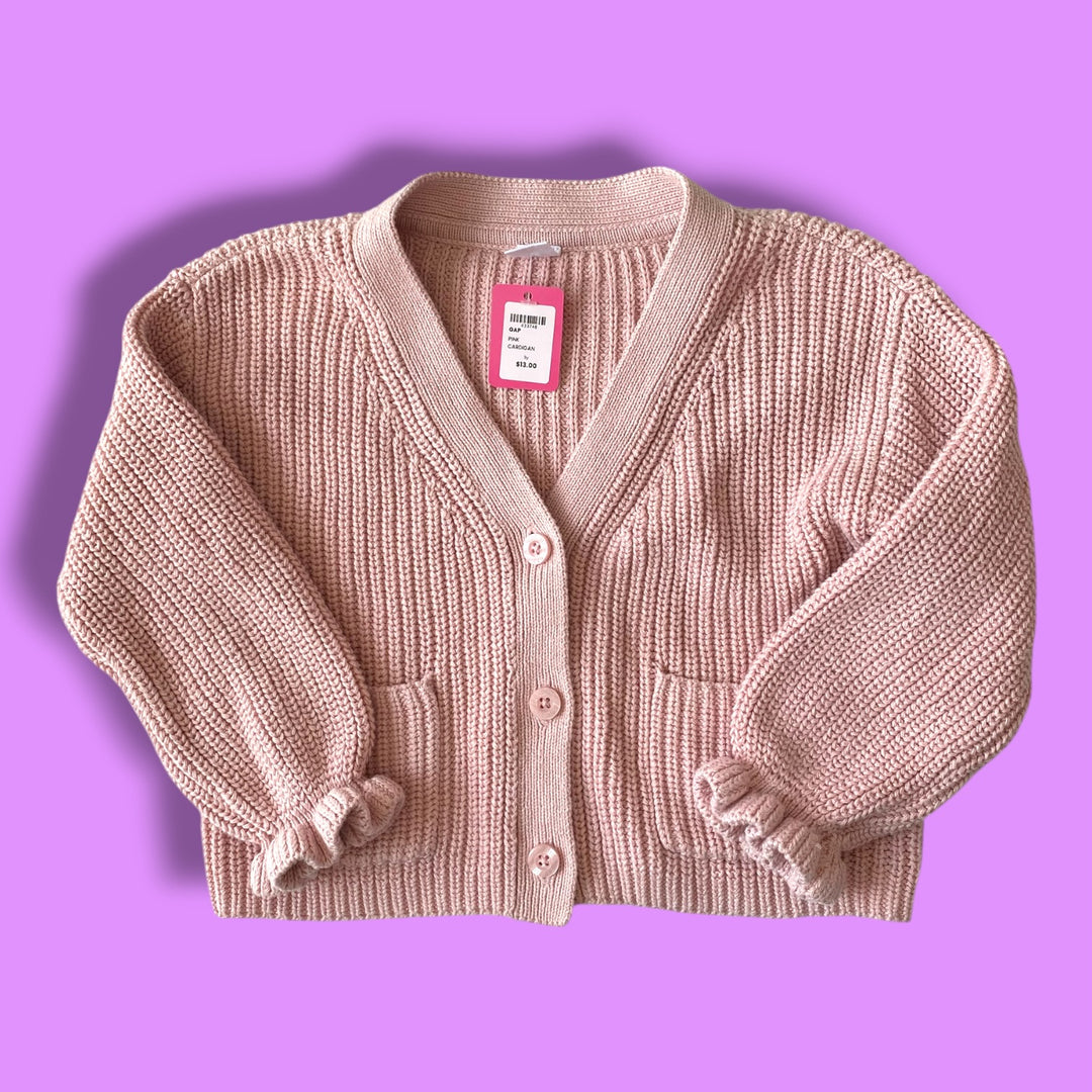 pink gap cardigan, 3y