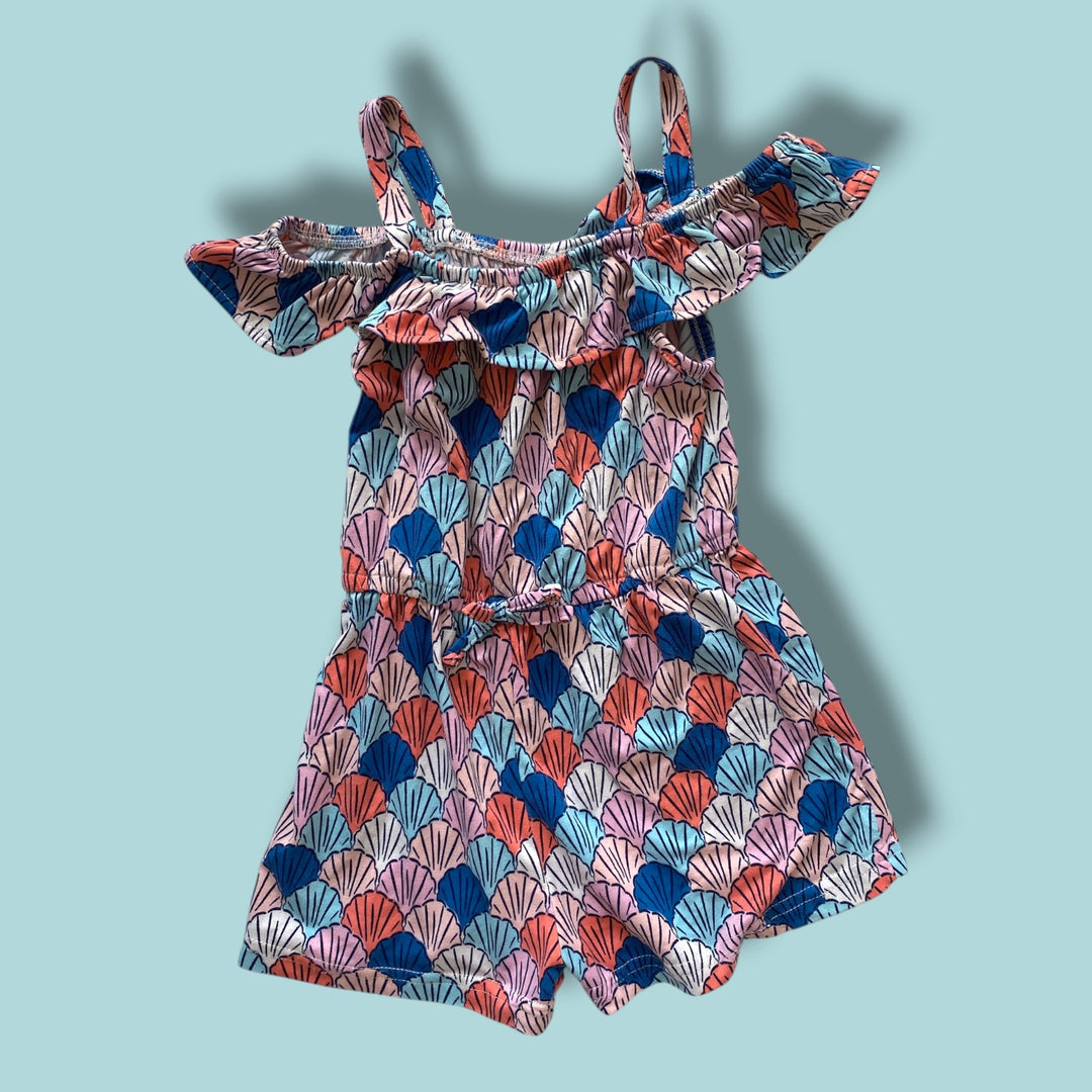 pink monkey bars romper, 5/6y
