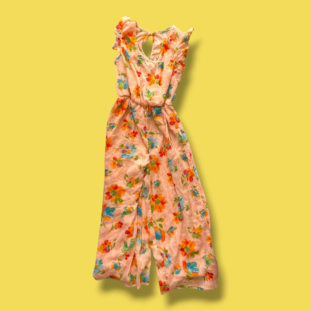 pink zunie romper, 7y