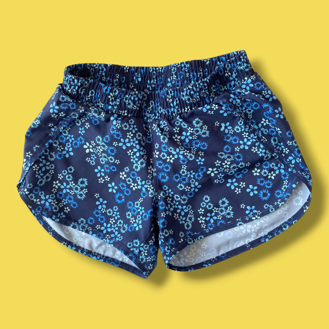 blue all in motion shorts, 6/7y