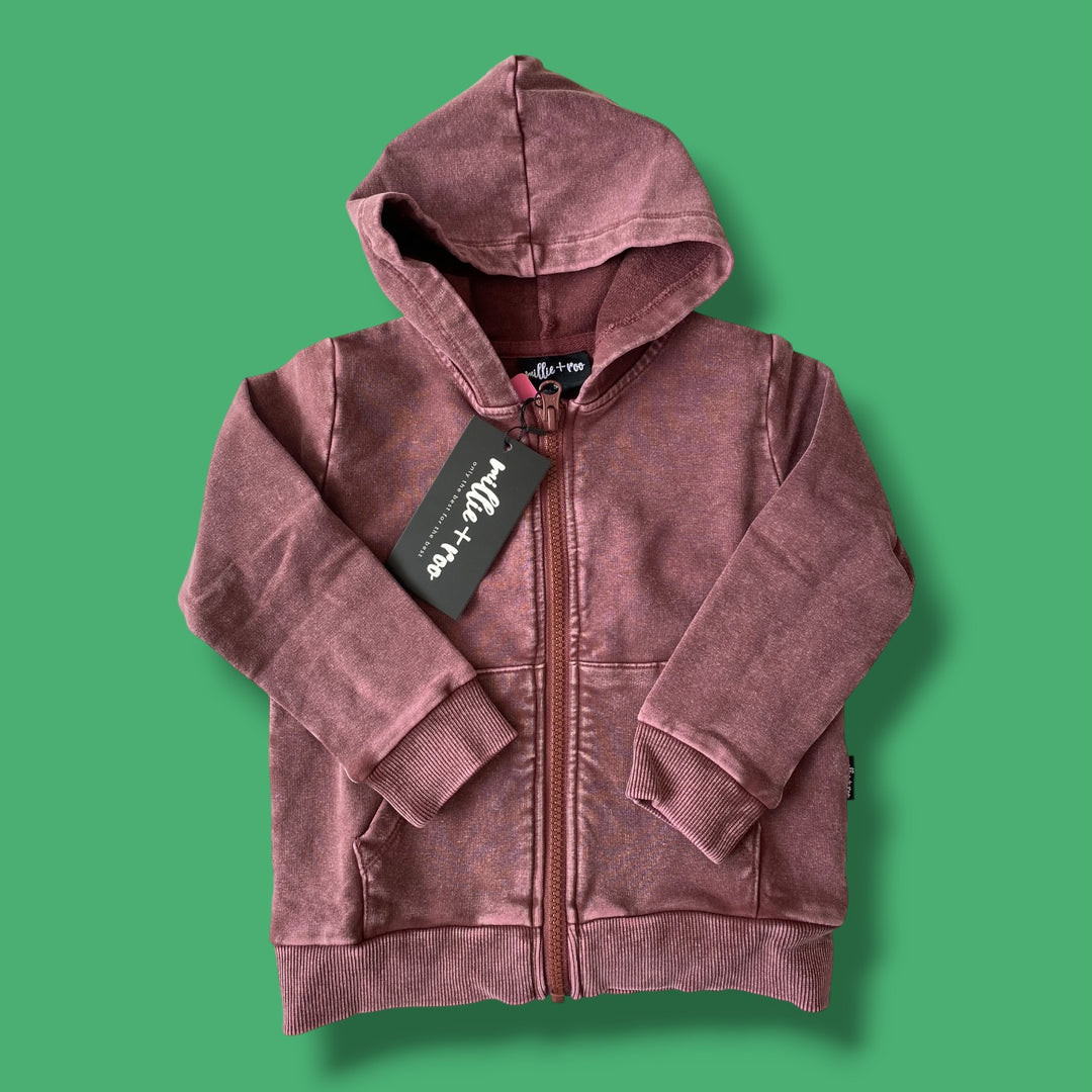 Burgandy Millie + roo NWT Zip , 18-24m