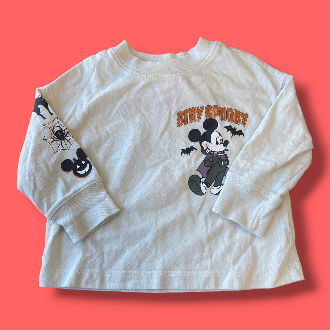 white gap halloween long sleeve, 6-12m