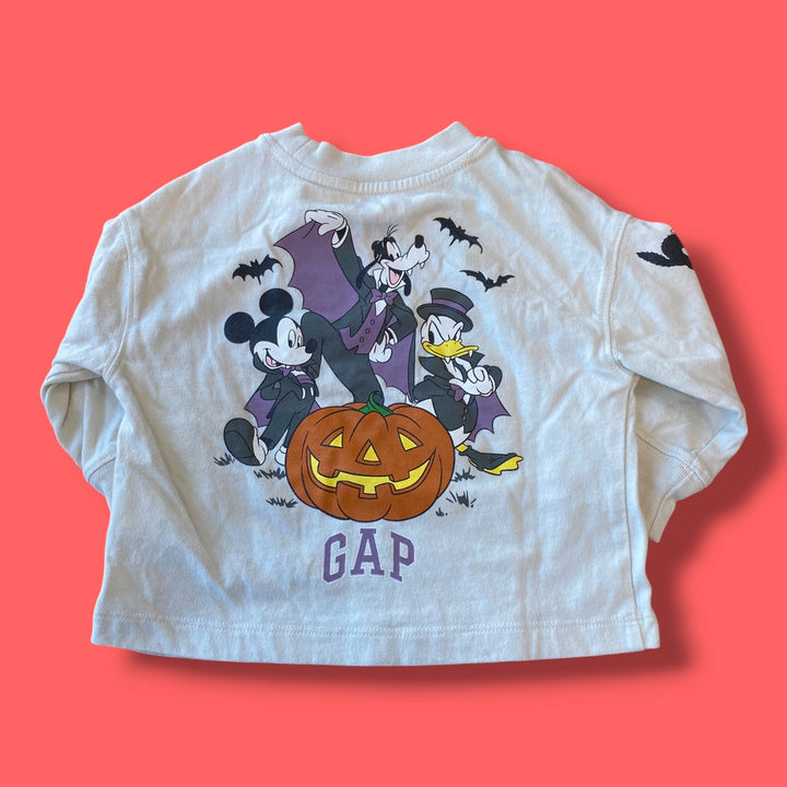 white gap halloween long sleeve, 6-12m