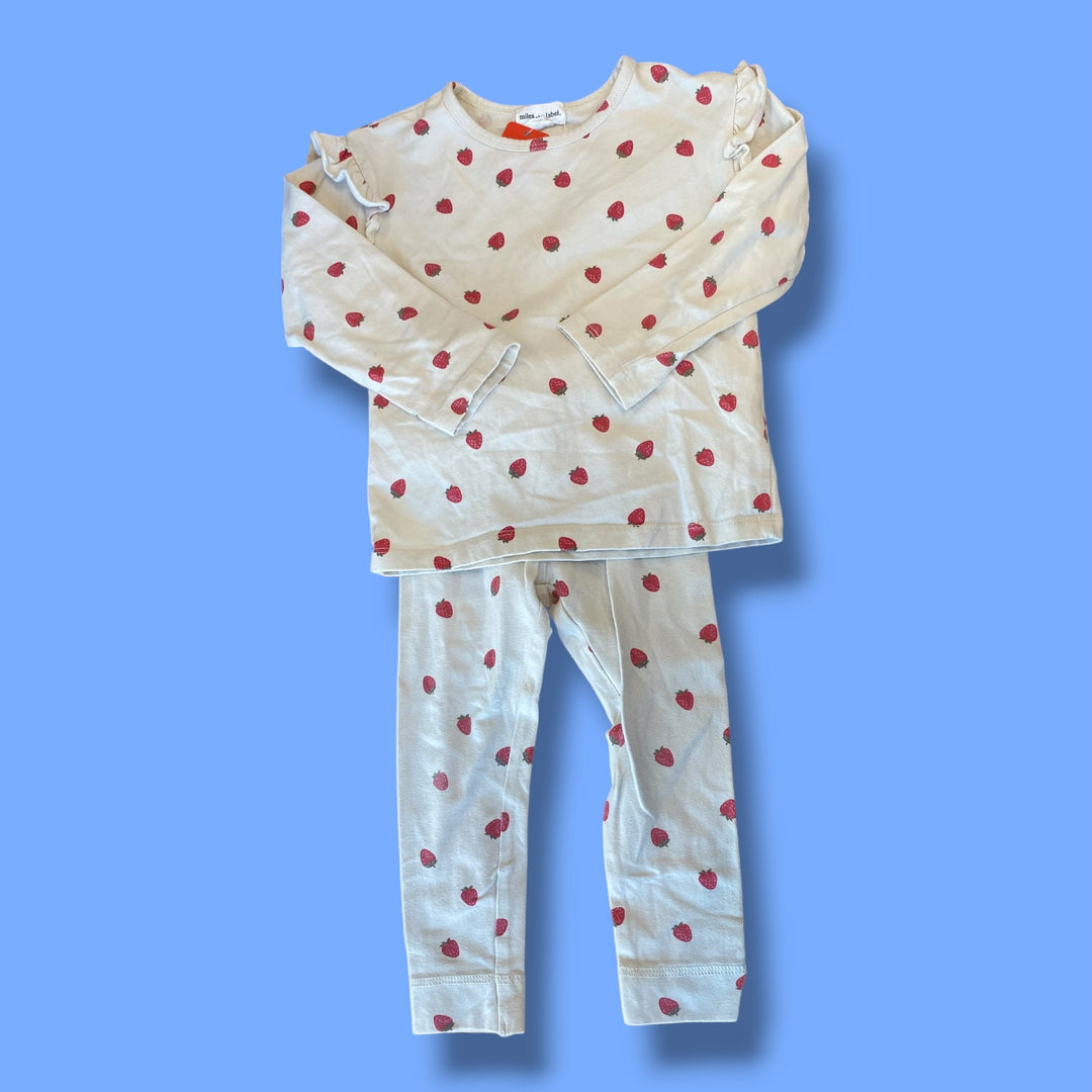 cream miles strawberry set, 2y