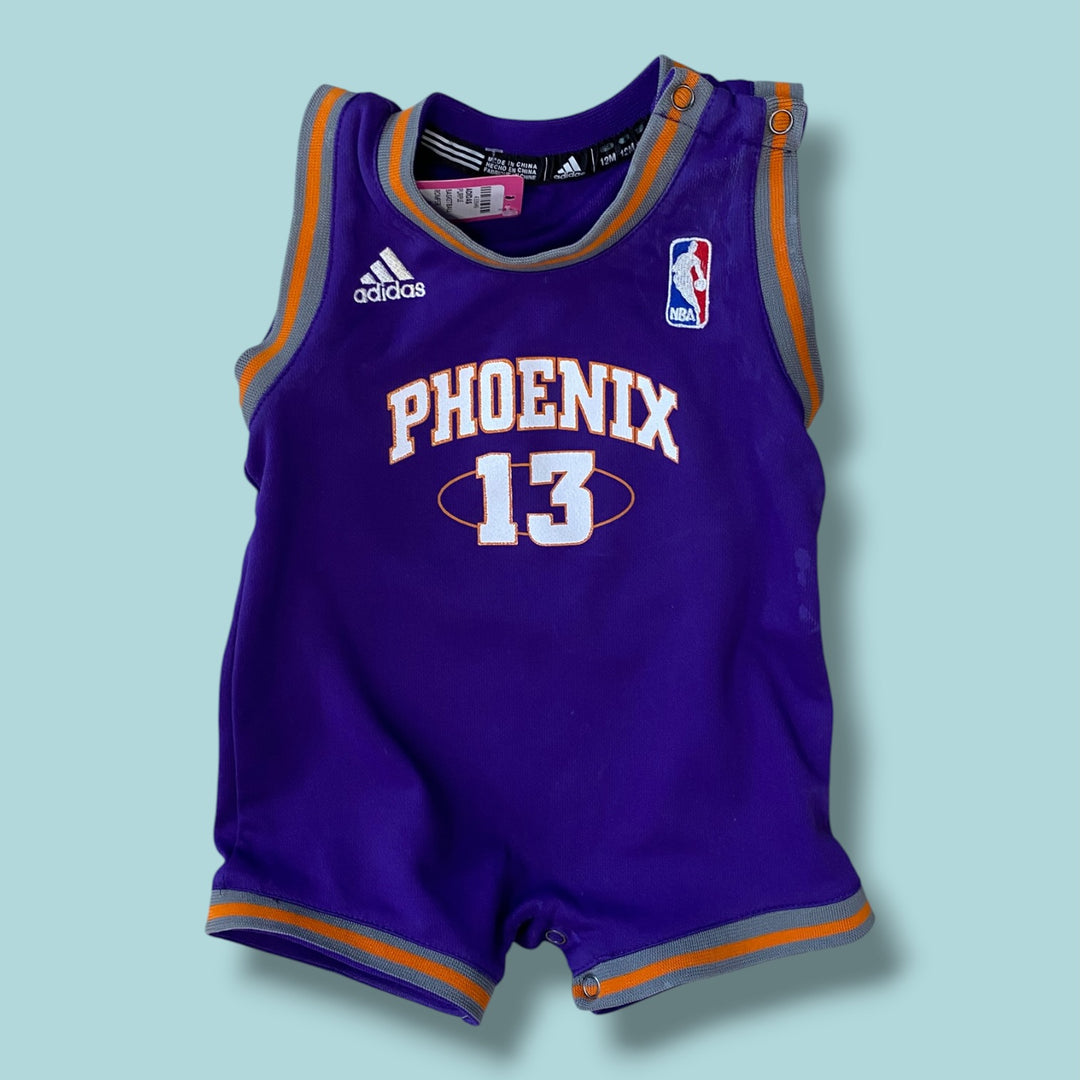 purple adidas basketball romper, 12m