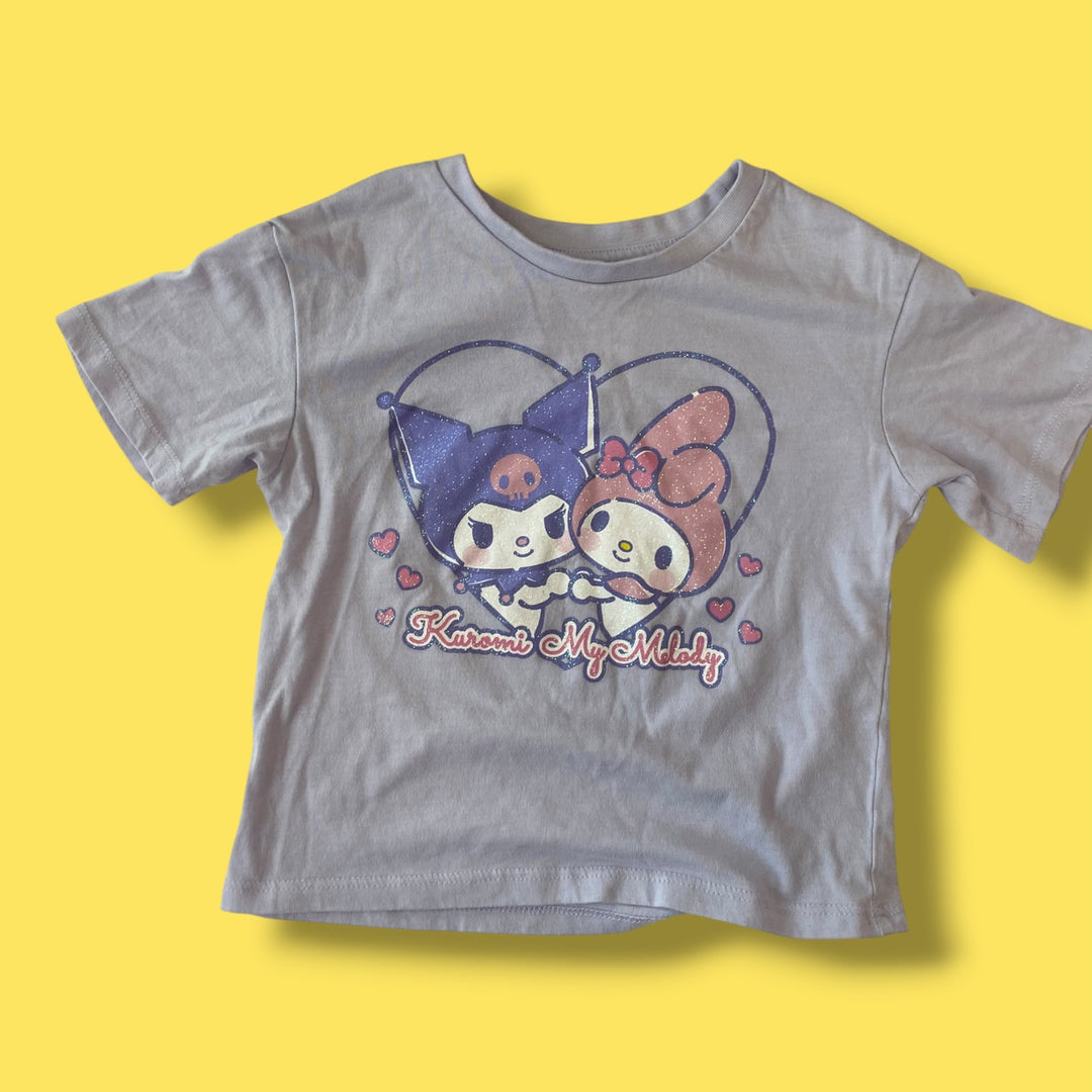 purple sanrio t-shirt, 4/5y