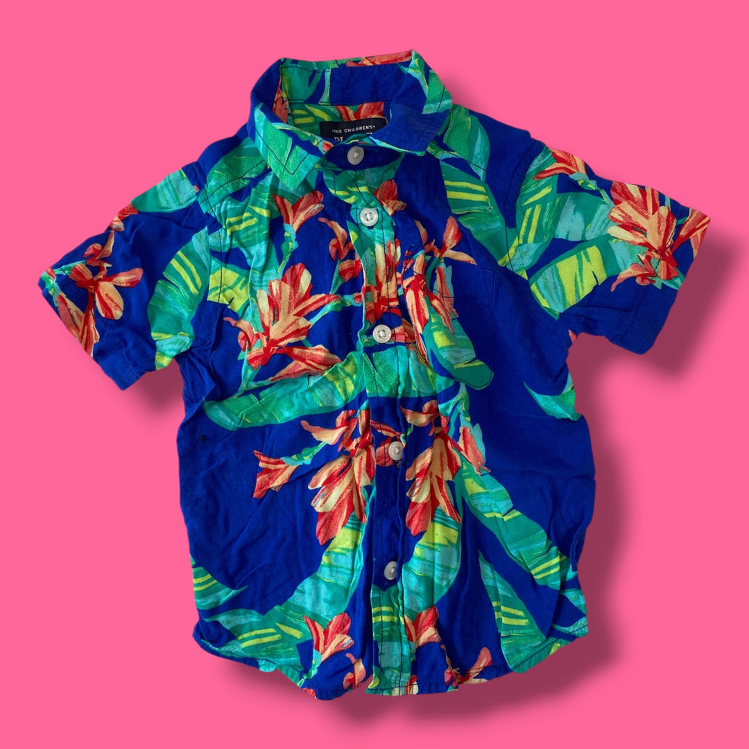 blue The Childrens Place button top, 2y