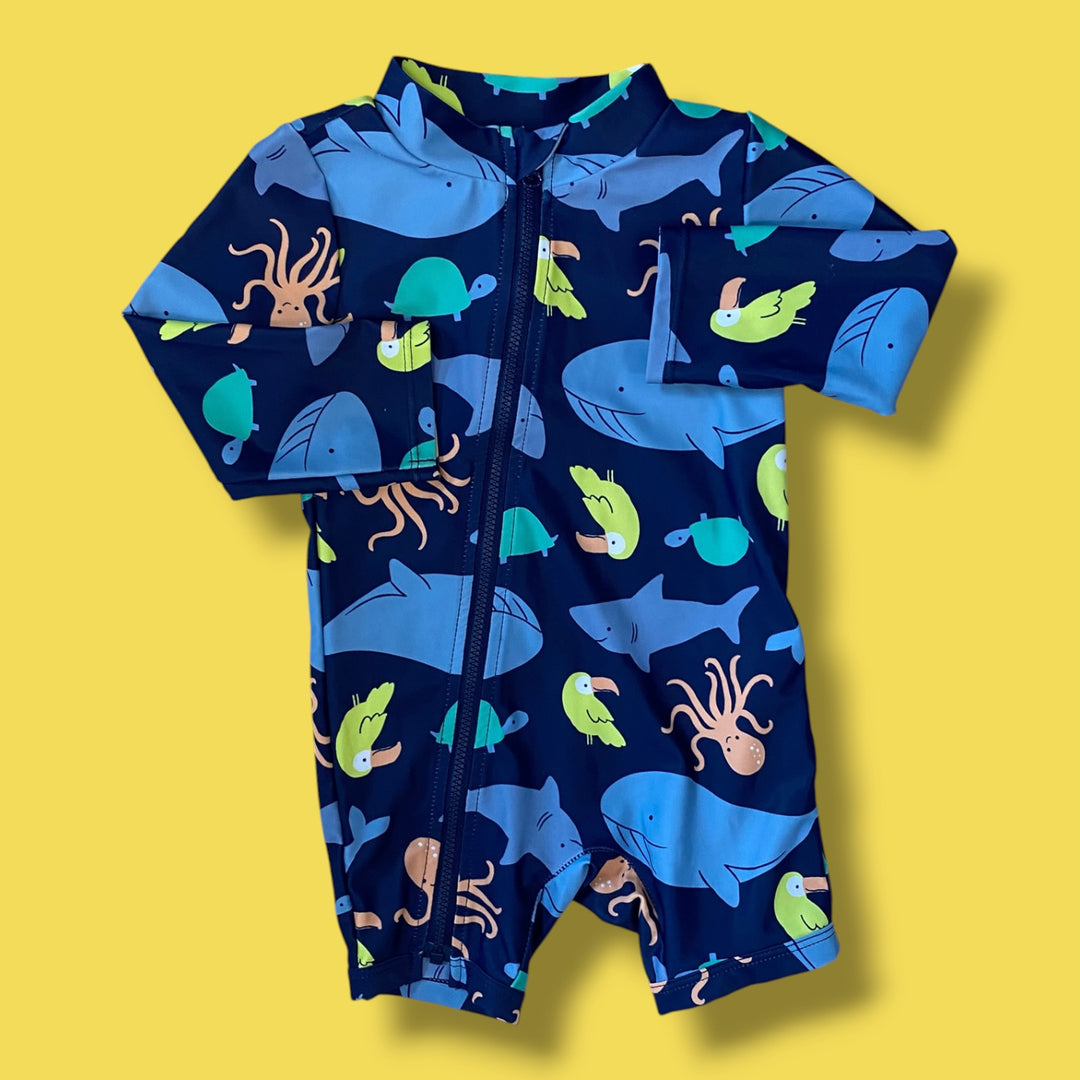 blue simple joys swimsuit, 12m